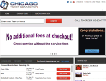 Tablet Screenshot of chicagoticketconnection.com